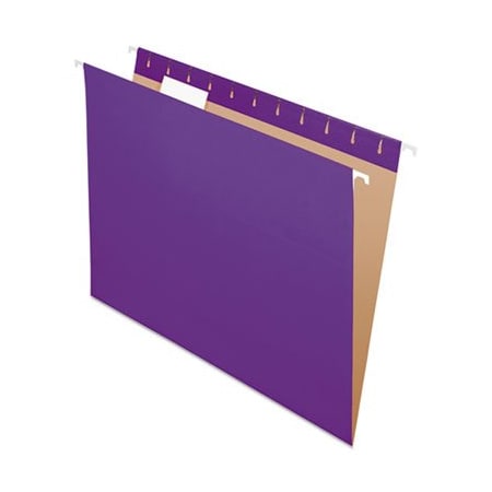 Tops Business Forms Pendaflex, COLORED HANGING FOLDERS, LETTER SIZE, 1/5-CUT TAB, VIOLET, 25PK 81611
